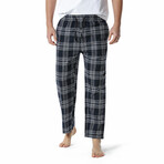 Plaid Pajama Pant // Navy + White (2XL)