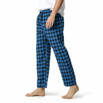 Plaid Pajama Pants // Blue + Navy (M)