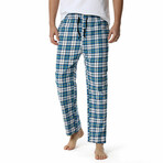 Plaid Pajama Pants // Blue + White (3XL)