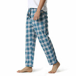 Plaid Pajama Pants // Blue + White (2XL)
