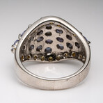 Genuine Tanzanite And Citrine Ring