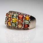 Genuine Multicolor Sapphire Ring