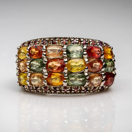 Genuine Multicolor Sapphire Ring