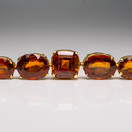 Genuine Citrine Bracelet With White Sapphire Heart Charm