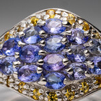 Genuine Tanzanite And Citrine Ring