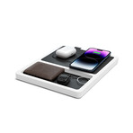NYTSTND DUO TRAY MagSafe Compatible Wireless Charging Station // Black Top (Merlot Red Base)