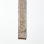 Silk + Linen Textured Knit Tie // Olive