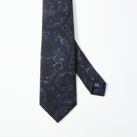 Melange Paisley Tie // Blue + Green