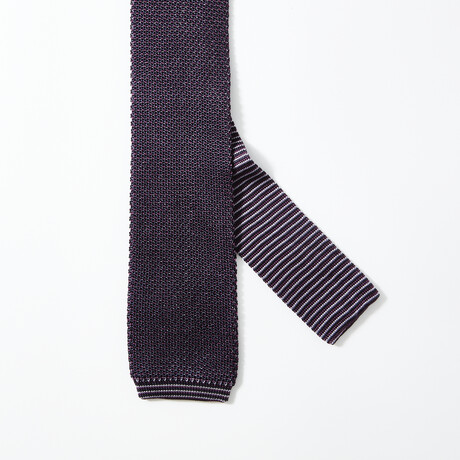 Italian Silk Knit Tie // Purple Mix