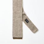 Silk + Linen Textured Knit Tie // Olive