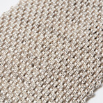Silk + Linen Textured Knit Tie // Silver