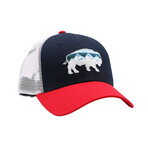 Bison Trucker Hat // Navy + Cardinal