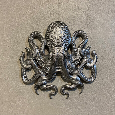 Octopus Sculpture // Wall Mounted