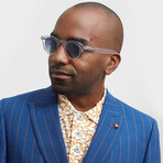 Men's Jude Polarized Sunglasses // CLEAR + Gradient Blue