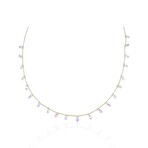Estate 18K Yellow Gold Pink Sapphire Necklace // 16" // Pre-Owned