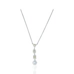 Estate 14K White Gold Diamond Necklace // 16" // New