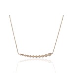 18K Yellow Gold Diamond Necklace // 17" // New