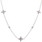 Estate 18K White Gold Diamond Necklace // 36" // New