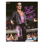 Bret The Hitman Hart // Autographed Wrestling Sunglasses 8x10 Photo