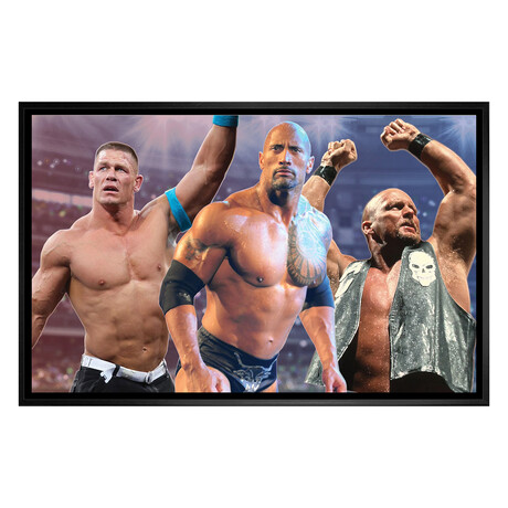 Wrestling Legends Canvas // Stone Cold, The Rock & John Cena