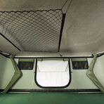 Basin Hard Shell Rooftop Car Camping Tent // Green + White
