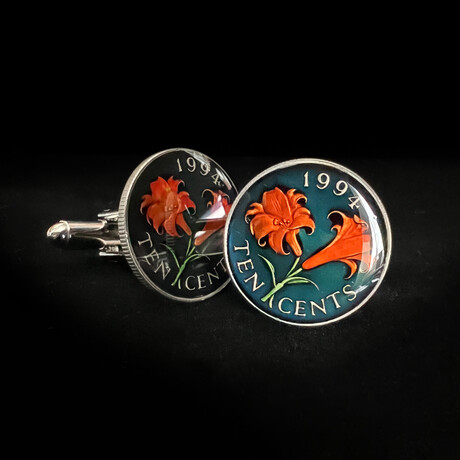 Bermuda // Lily Ten Cents Coin Cufflink