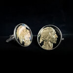 Chief Iron Tail Buffalo Nickel Coin Cufflink