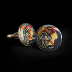 Egypt // Nefertiti 5 Milliemes Coin Cufflink