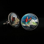 California Quarter Coin Cufflink