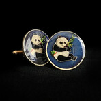 China // Panda, Year of the Dragon / Year of the Millenium Coin Cufflink