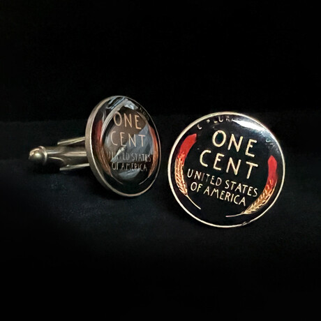 Lincoln Wheat-Back Penny Coin Cufflink