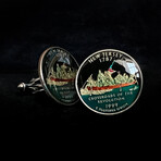 New Jersey Quarter Coin Cufflink