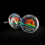 Canada // Beaver 5 Cents Coin Cufflink