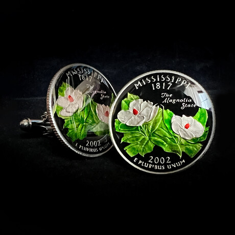 Mississippi Quarter Coin Cufflink