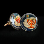 Israel // Menorah 10 Agorot Coin Cufflink