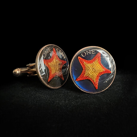 Bahamas // Starfish One Cent Coin Cufflink