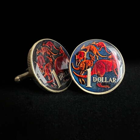 Australia // Kangaroo Dollar Coin Cufflink