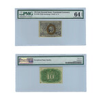 10-Cent United States Fractional Currency Collection // Set of 6 // PMG Certified