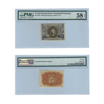 5-Cent United States Fractional Currency Collection // Set of 5 // PMG Certified