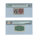 10-Cent United States Fractional Currency Collection // Set of 6 // PMG Certified