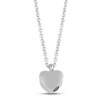 Solid Heart Urn Pendant Necklace // Steel // 18"+ 2" Extension