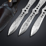 Lot Of 3 // Damascus Throwing knives // 2019