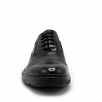 Aston Marc Mens Tuscan Cap Toe Dress Shoes // Black (US Men's Size 8)