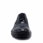 Aston Marc Mens Tuscan Cap Toe Dress Shoes // Navy (US Men's Size 8)