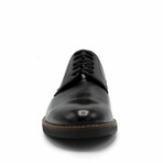 Aston Marc Mens Monaco Plain Toe Dress Shoe // Black (US Men's Size 8)