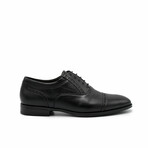 Aston Marc Mens Tempo Cap Toe Dress Shoe // Black (US Men's Size 8)