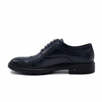 Aston Marc Mens Tuscan Cap Toe Dress Shoes // Navy (US Men's Size 8)