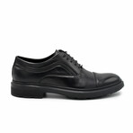 Aston Marc Mens Tuscan Cap Toe Dress Shoes // Black (US Men's Size 8)