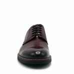 Aston Marc Mens Monaco Plain Toe Dress Shoe // Maroon (US Men's Size 8)