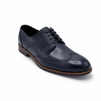 Aston Marc Mens Premier Wingtip Dress Shoes // Navy (US Men's Size 8)